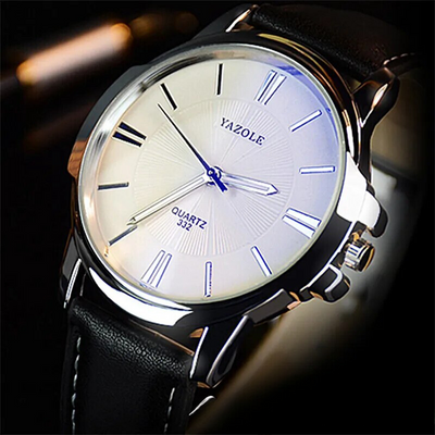 Harry Melbourne® - Luxurious Blue Glass Leather Watch