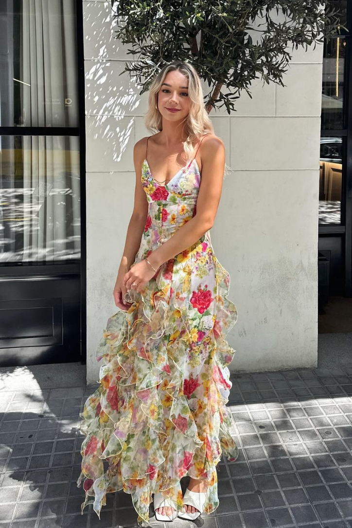 Saskia | Ruffle Maxi Dress