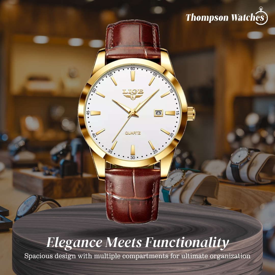 Sam | Leather Military Chronograph Watch | 40mm