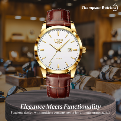 Sam | Leather Military Chronograph Watch | 40mm