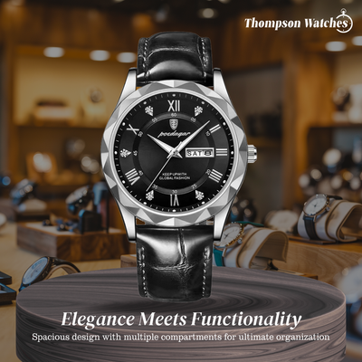 Brody | Elegant Leather Strap Quartz Watch