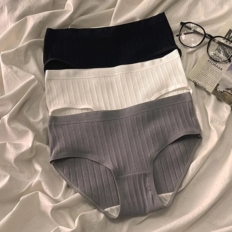 Serene Ribbed Cotton Panty Set