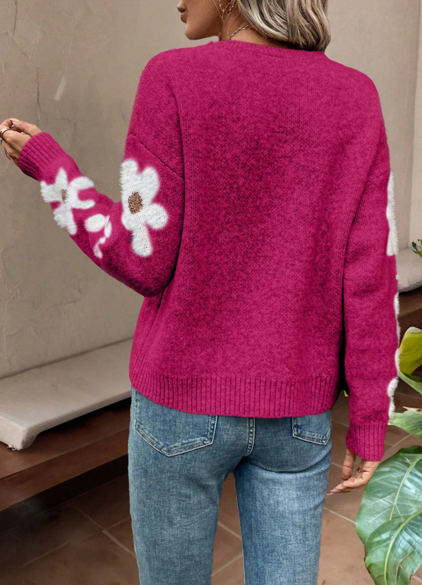 Daisy Drop Knit Sweater