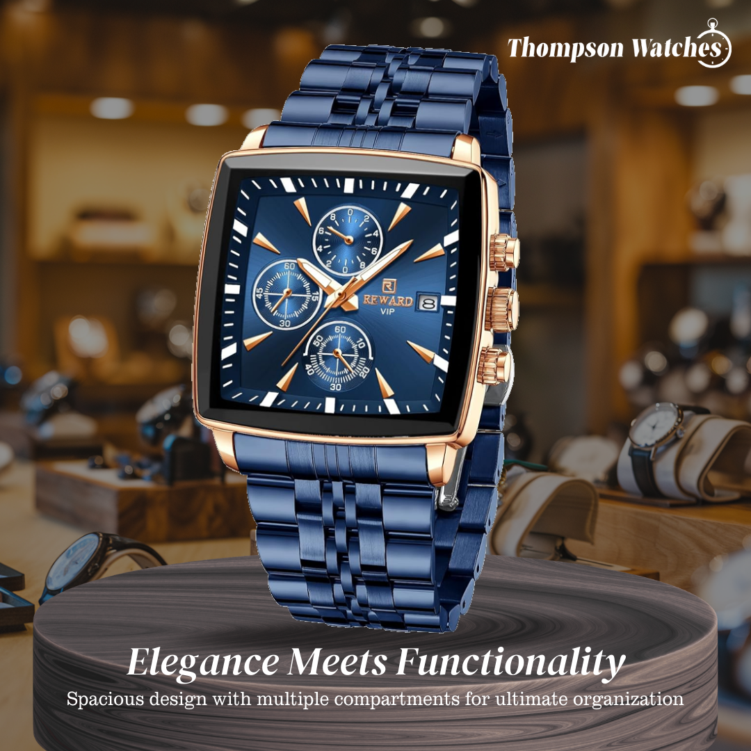 Troy | Men's Rectangular Luxury Quartz Wristwatch