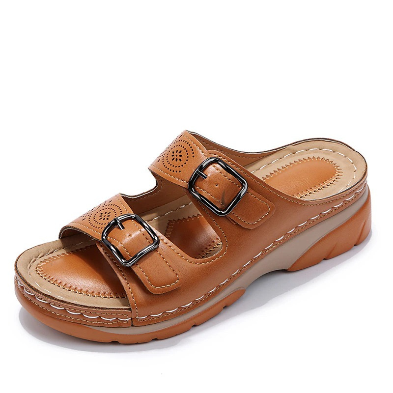 Orthopedic Leather Sandals by Avencea – Optimal Comfort and Support for Pain-Free Walking