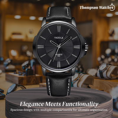 Gavin | Opulent Glass Leather Watch | 45mm