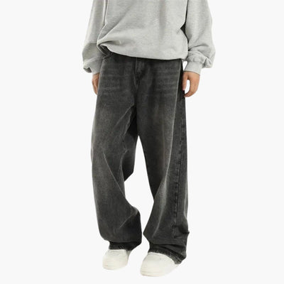 Oversized Noir Street Jeans