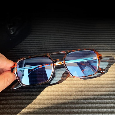 Alban Vezin Retro Hollow Square Sunglasses