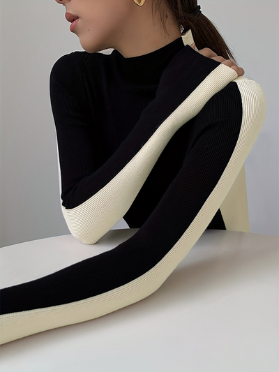 Eclipse Contrast Knit Turtleneck