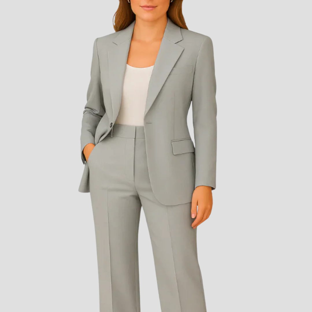 Evelyn | Women’s  Tailored Suit Set with Long Blazer