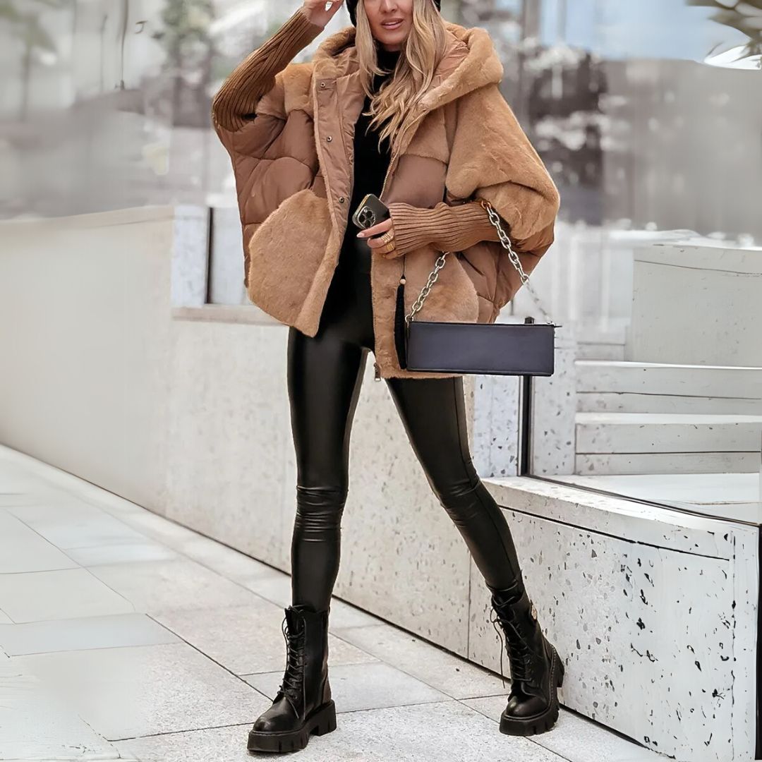 Ava - puffer jacket with teddy mix