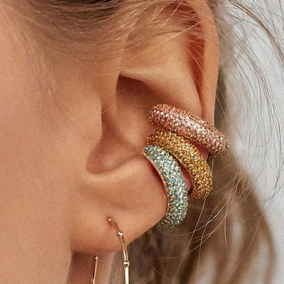 Halo Pavé Crystal Ear Cuff