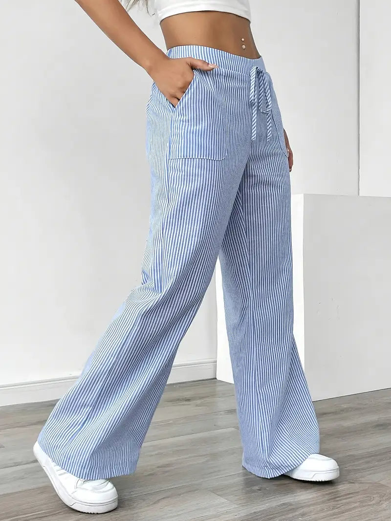 Alina™ | Elegant Striped Pants with Pockets