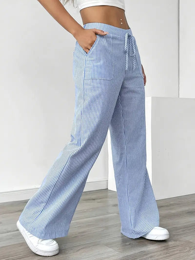 Alina™ | Elegant Striped Pants with Pockets