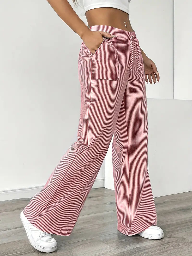 Alina™ | Elegant Striped Pants with Pockets