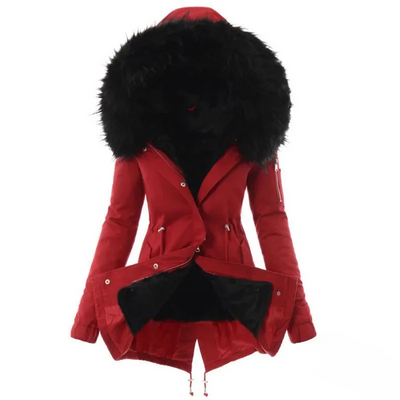 Avencea | Coat with Faux Fur Lining for Women