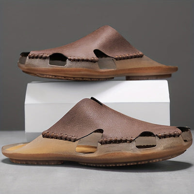 Achille Fornari Open-Toe Leather Sandals