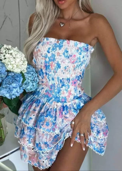 Kaylee | Strapless Floral Dress