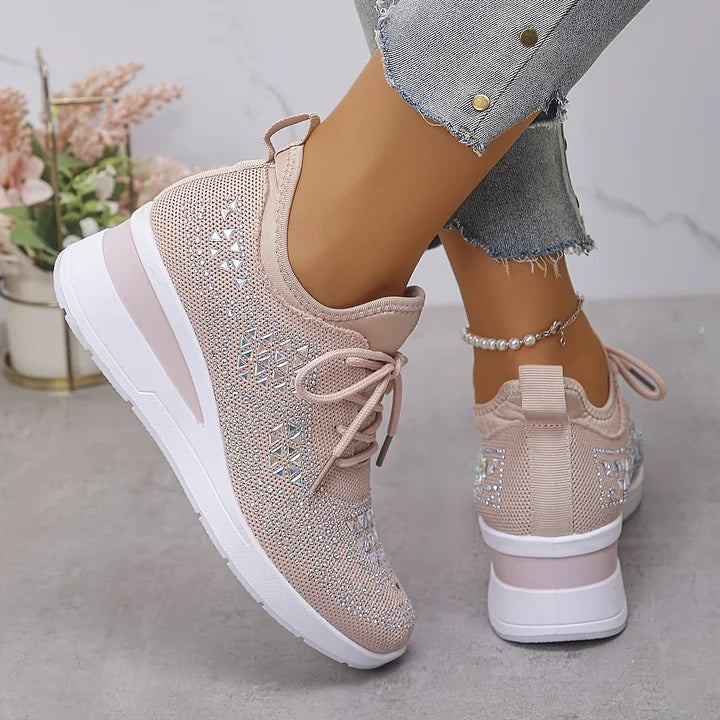 Hannah | Orthopedic Sneakers with Sparkling Rhinestones