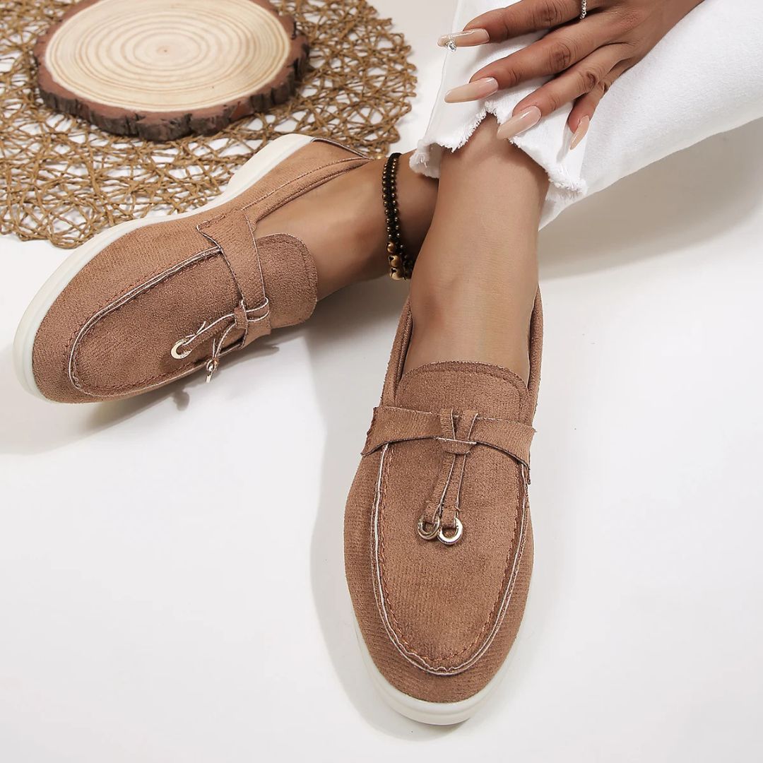 Suede Step Loafers