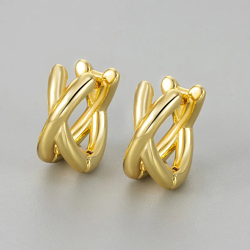 Xyla Crossover Hoop Earrings