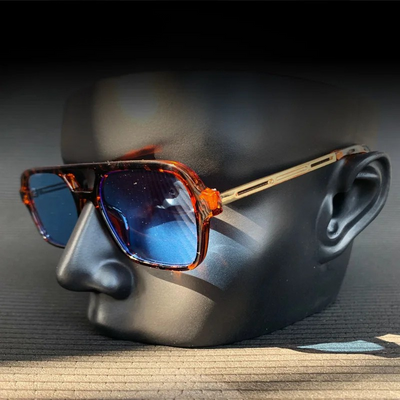 Alban Vezin Retro Hollow Square Sunglasses