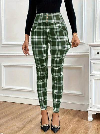 Madison High-Waist Plaid Legging