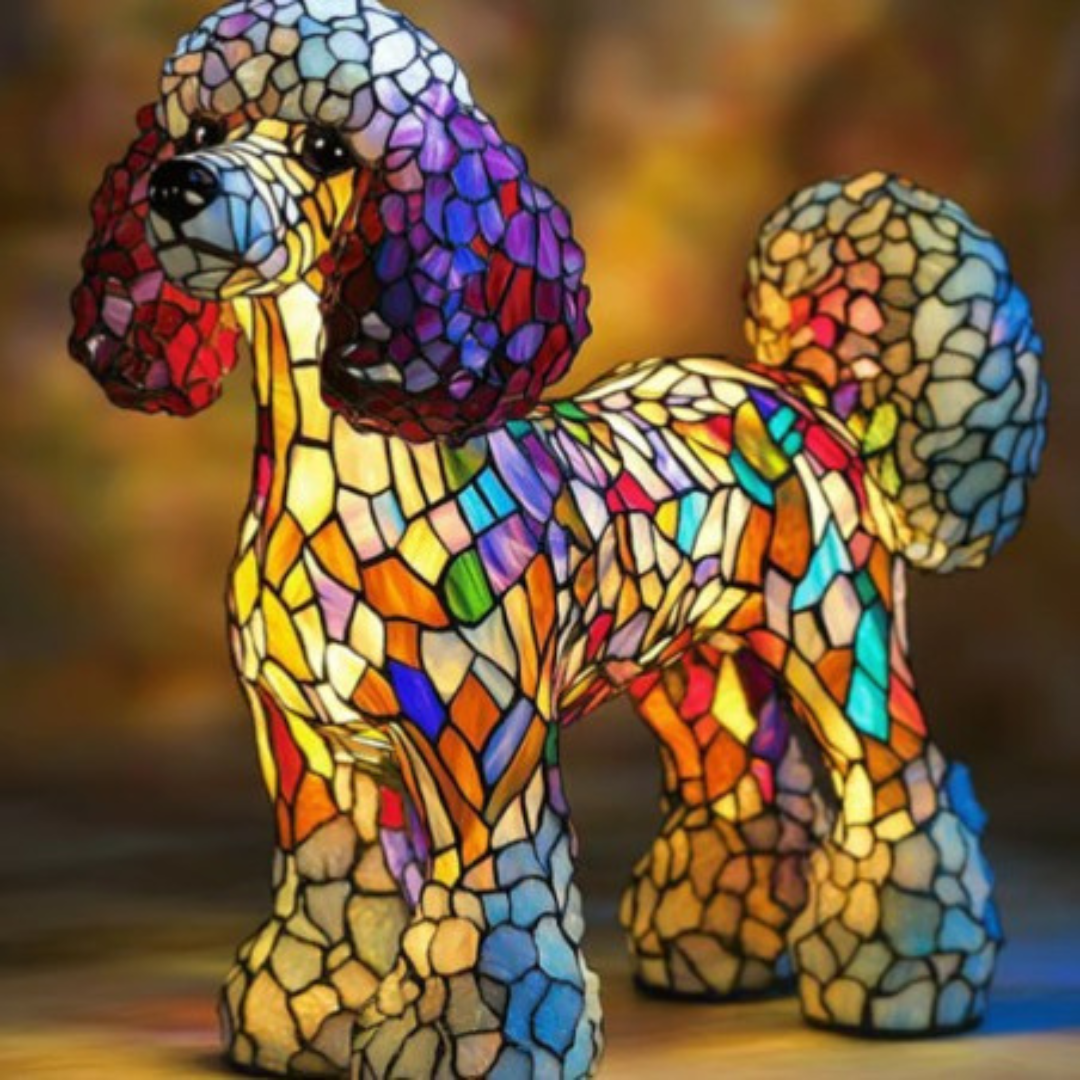 Gigi | Magical Glass Dog Lamp in Colorful Design