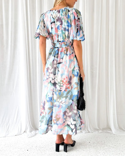 Daisy | Elegant Floral V-Neck Dress