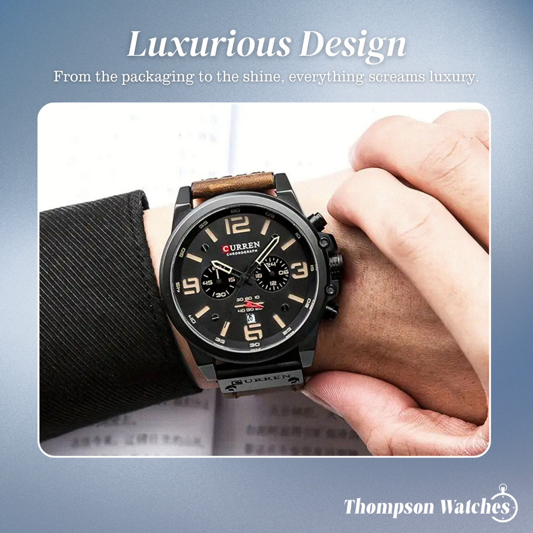 Isaac | Men's Retro Leather Wrist Watch