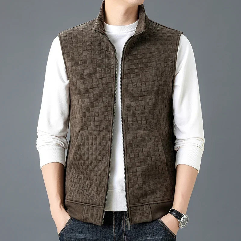 Vitro Checkered Knit Vest
