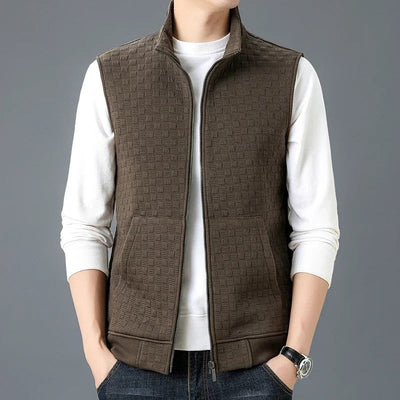 Vitro Checkered Knit Vest