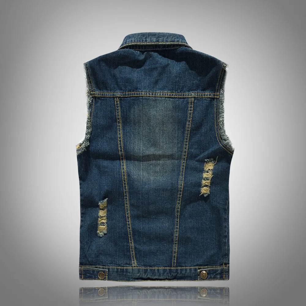 Riot Distressed Denim Vest