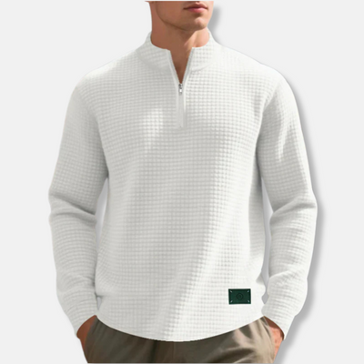 Cavaliere – Waffle-Knit Quarter-Zip Sweater
