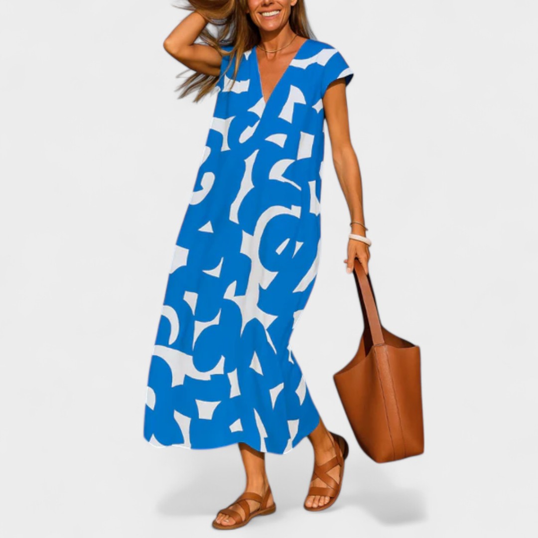 NAOMI | MODERN PRINT MAXI DRESS