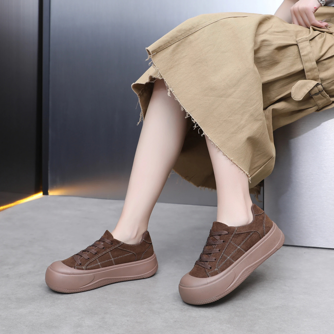 Ivanna Suede Platform Sneaker