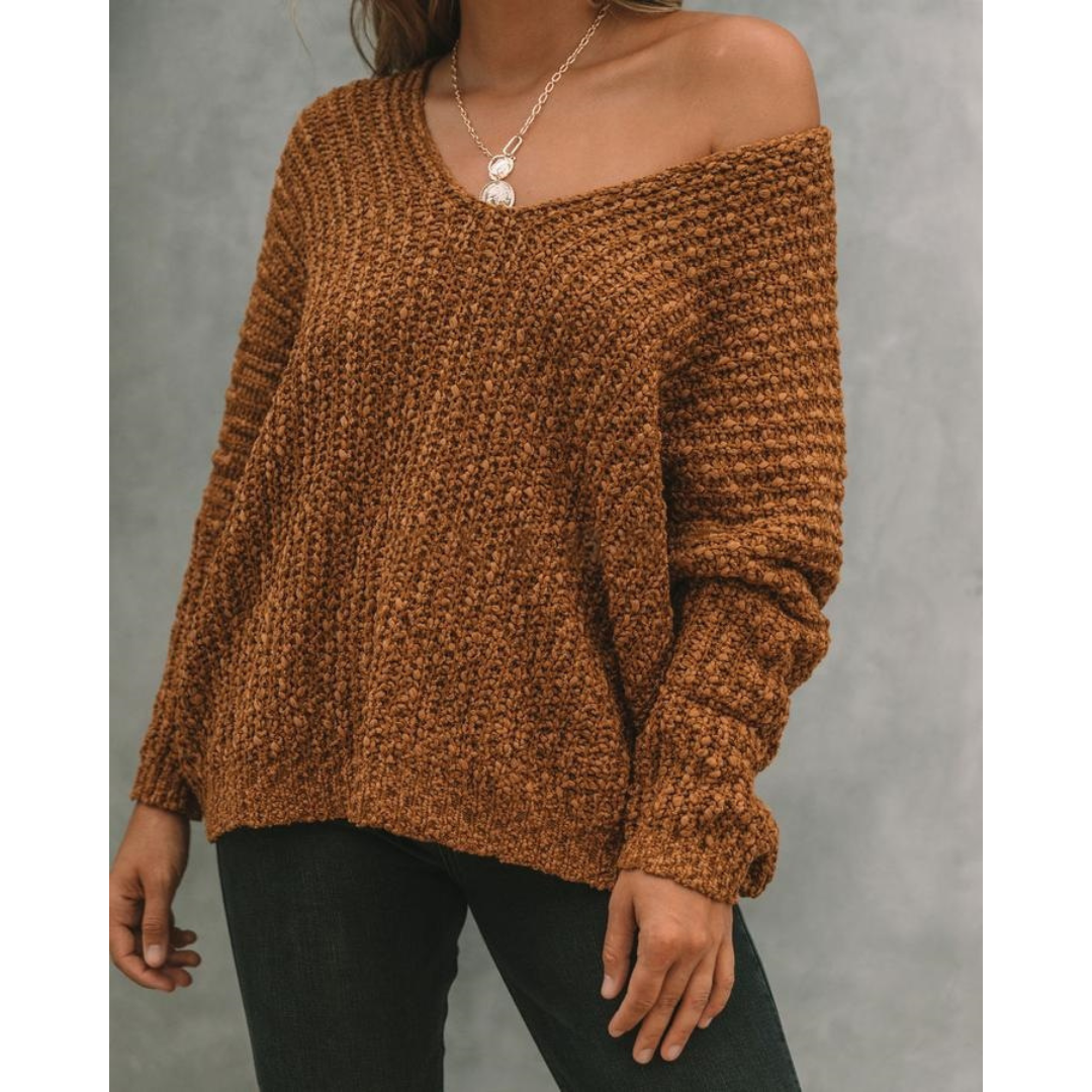 Gabby™ | Lightweight V-Neck Drop Shoulder Sweater