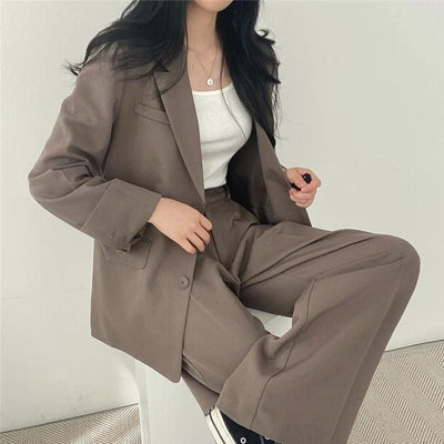 Hailey | Women’s Tailored Suit Set with Long Blazer