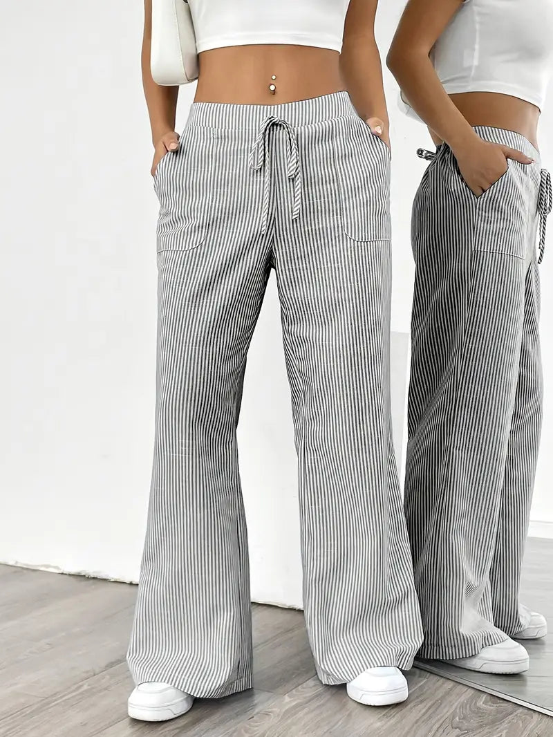 Alina™ | Elegant Striped Pants with Pockets
