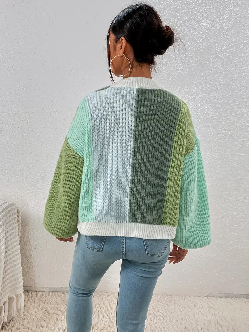 Lucid Block Knit Cardigan