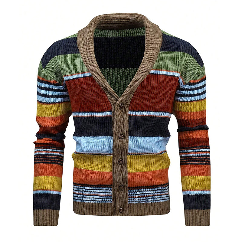 Asher™ | Colorblock Lapel Sweater Jacket