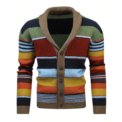 Asher™ | Colorblock Lapel Sweater Jacket