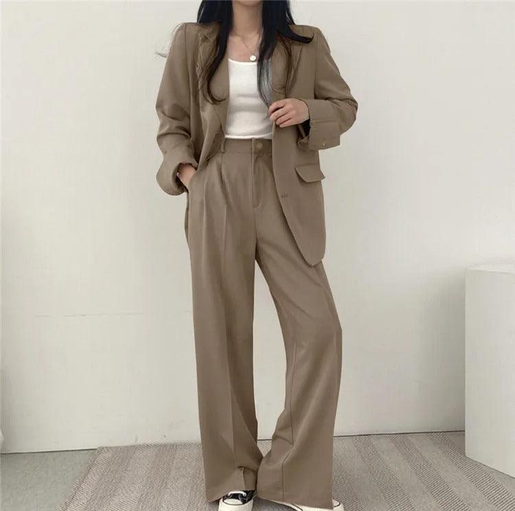 Hailey | Women’s Tailored Suit Set with Long Blazer
