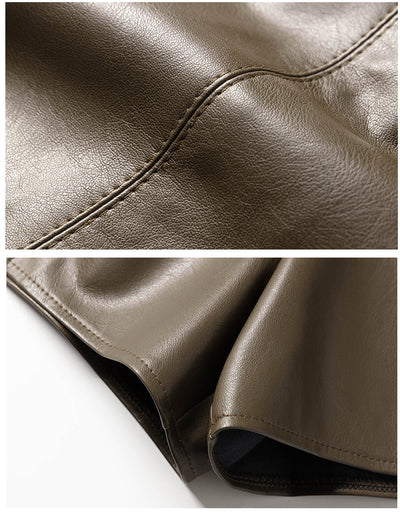 Avencea | Leather Casual Shorts