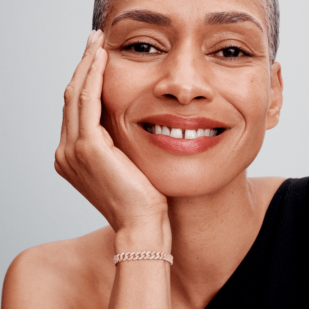 Moissanite Cuban Bracelet | White Gold 18k