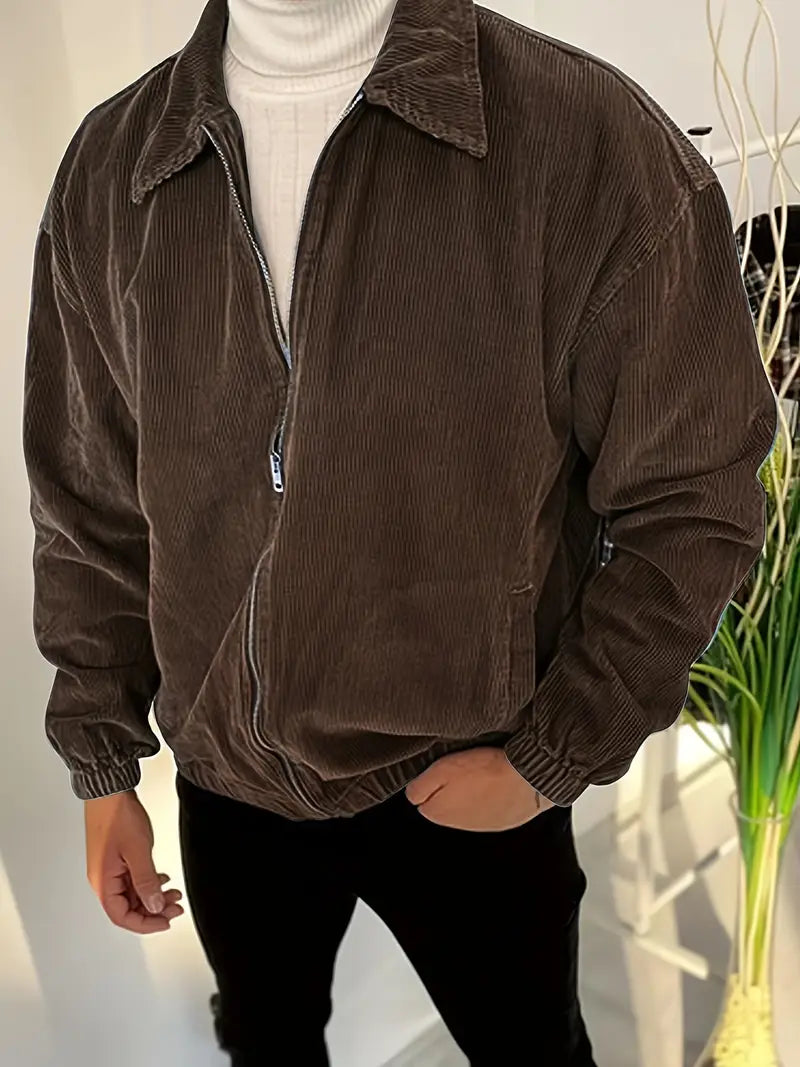 Ashford Corduroy Zip-Front Jacket