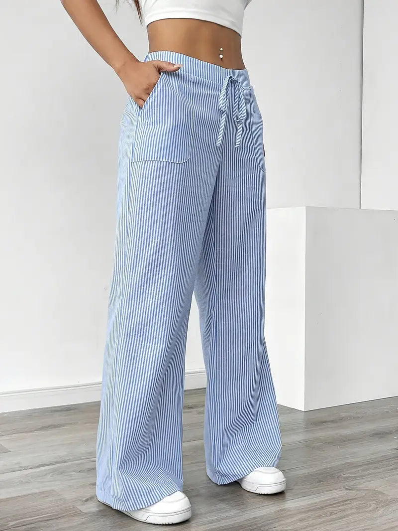Alina™ | Elegant Striped Pants with Pockets