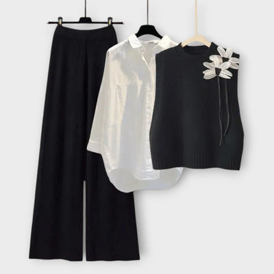 Clara - Knitted 3-Piece Set for Autumn and Winter