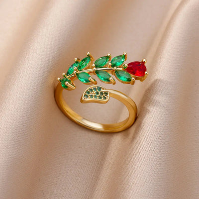 Rose d’Or Zircon Ring