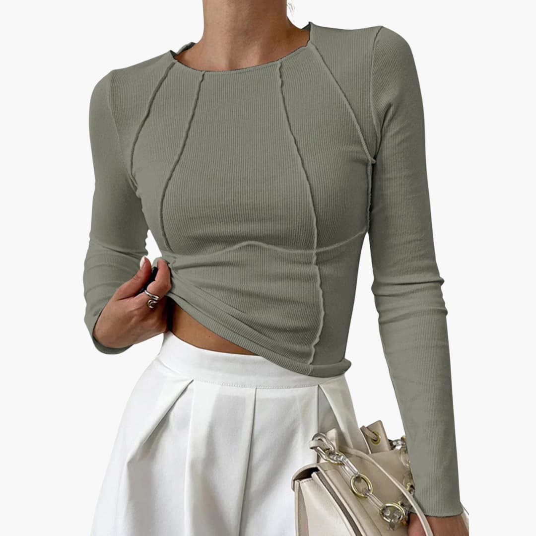 Azalea | Sculpted Seam Long Sleeve Top